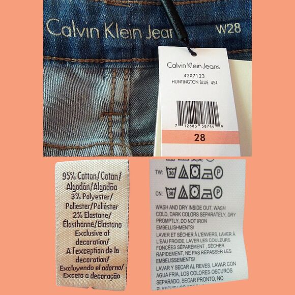 Calvin Klein NEW HUNTINGTON Boyfriend 5-Pocket Cuff Mini Shorts 28 - Picture 5 of 12